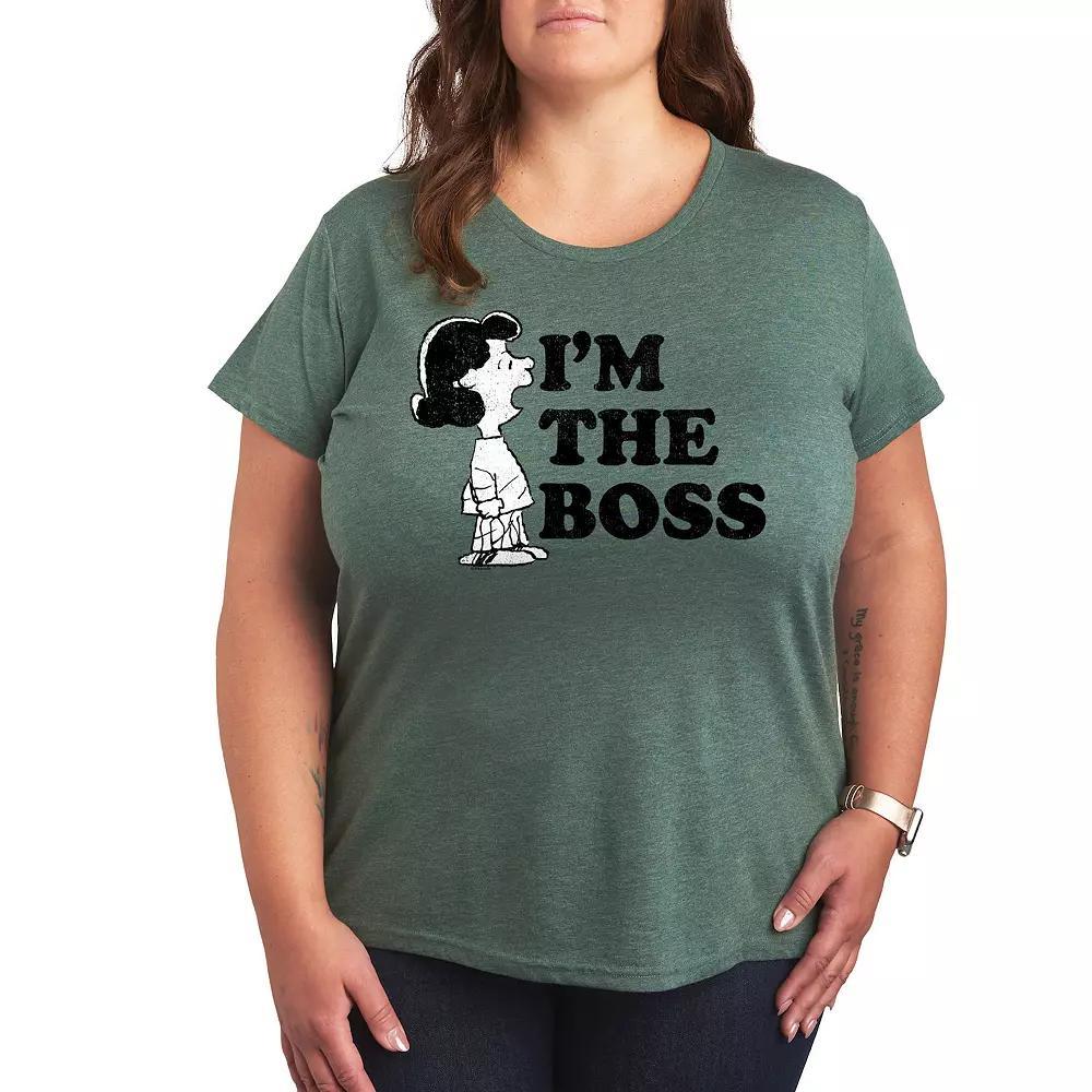 Plus Peanuts Lucy I'm The Boss Graphic Tee, Women's,  Product Image