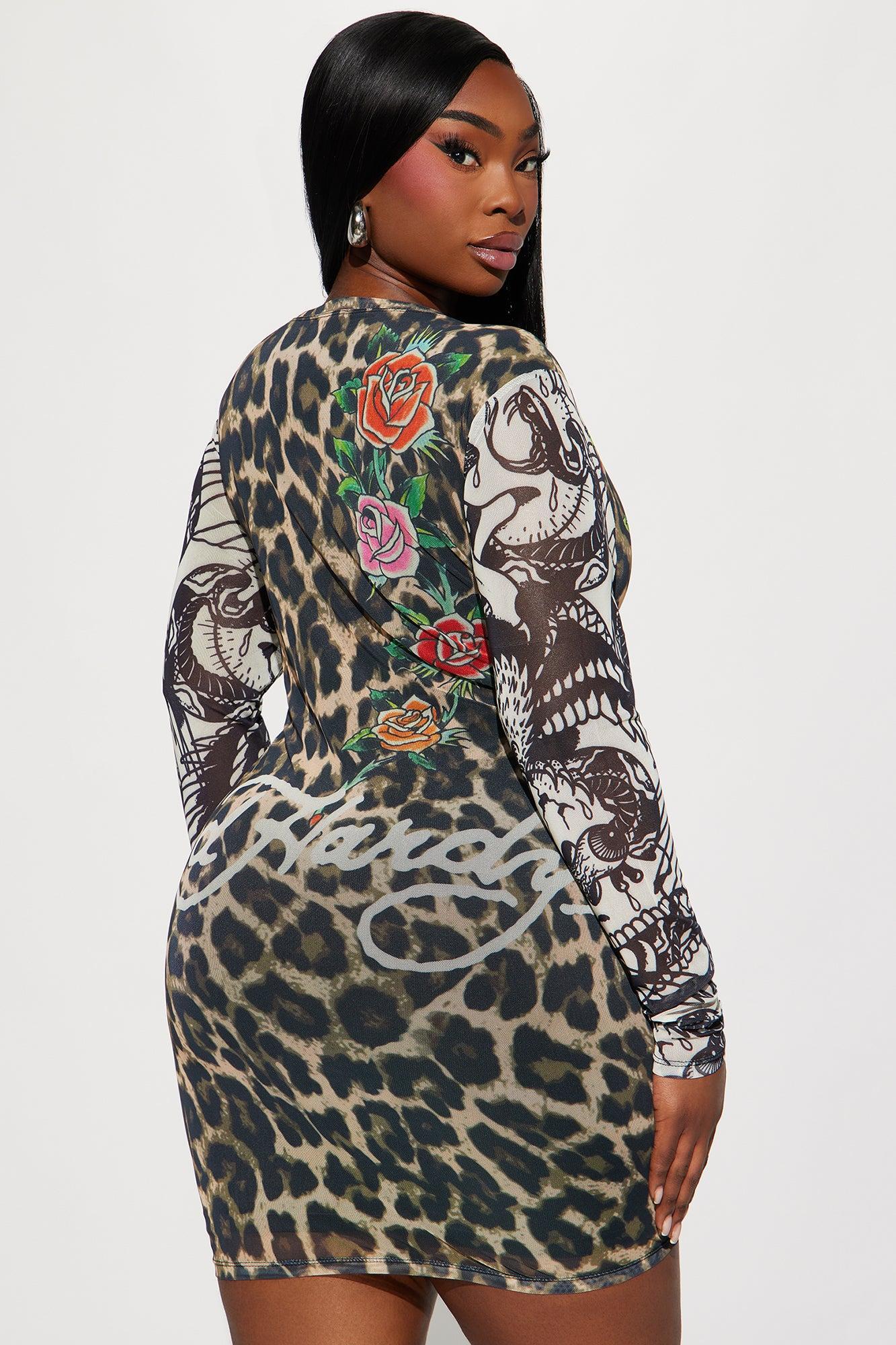 Ed Hardy Leopard Mini Dress - Leopard Product Image