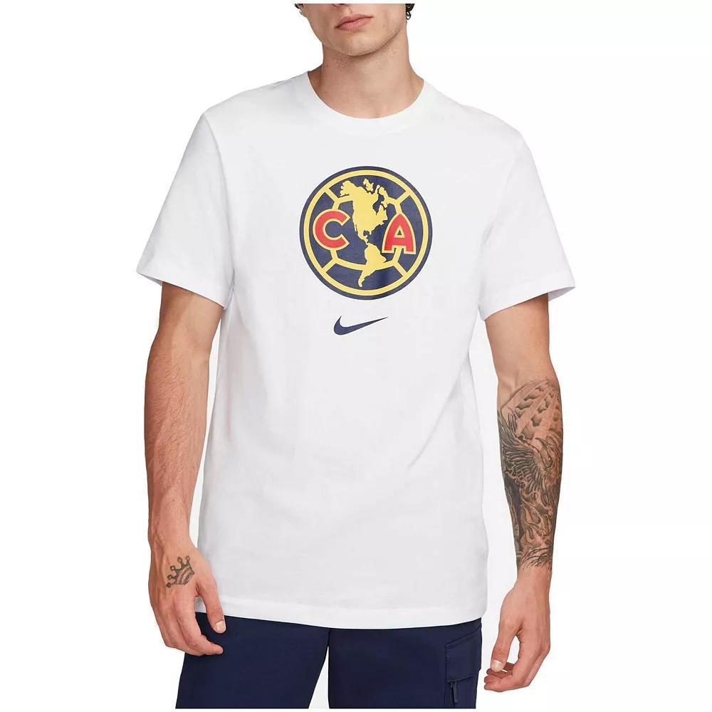 Men's Nike White Club America Crest T-Shirt, Size: Small, Caf White Product Image