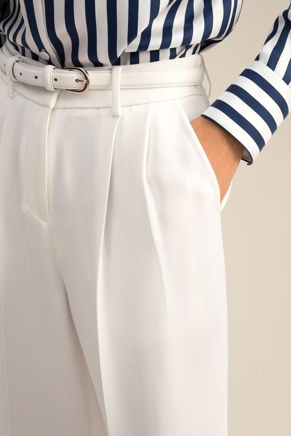 LILYSILK Silk Pants Women Lightweight Natural White 4 Product Image