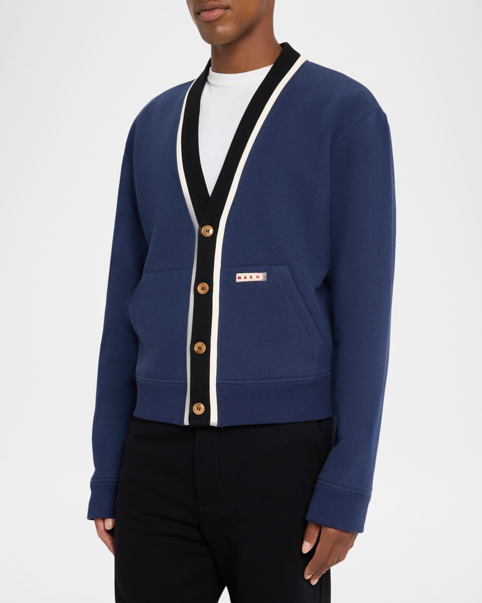 Men's Stripe-Trim Cardigan Product Image