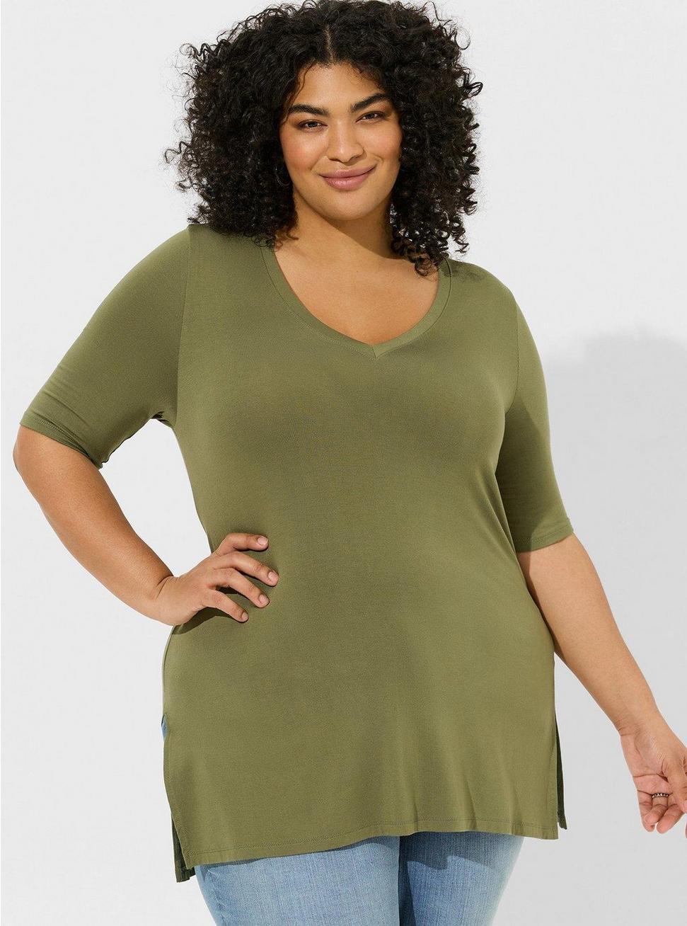 Super Soft V-Neck Tunic Tee Product Image