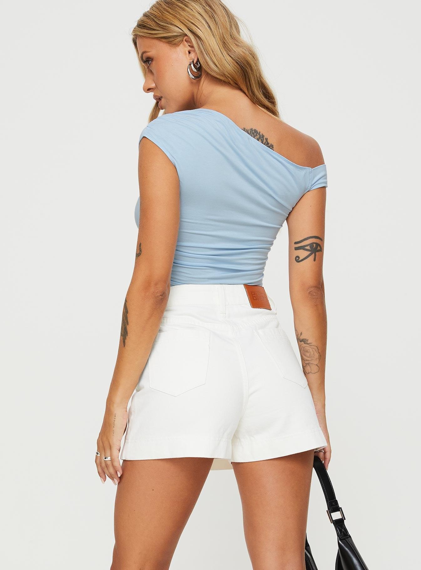 Heuston Denim Skort White Denim Product Image