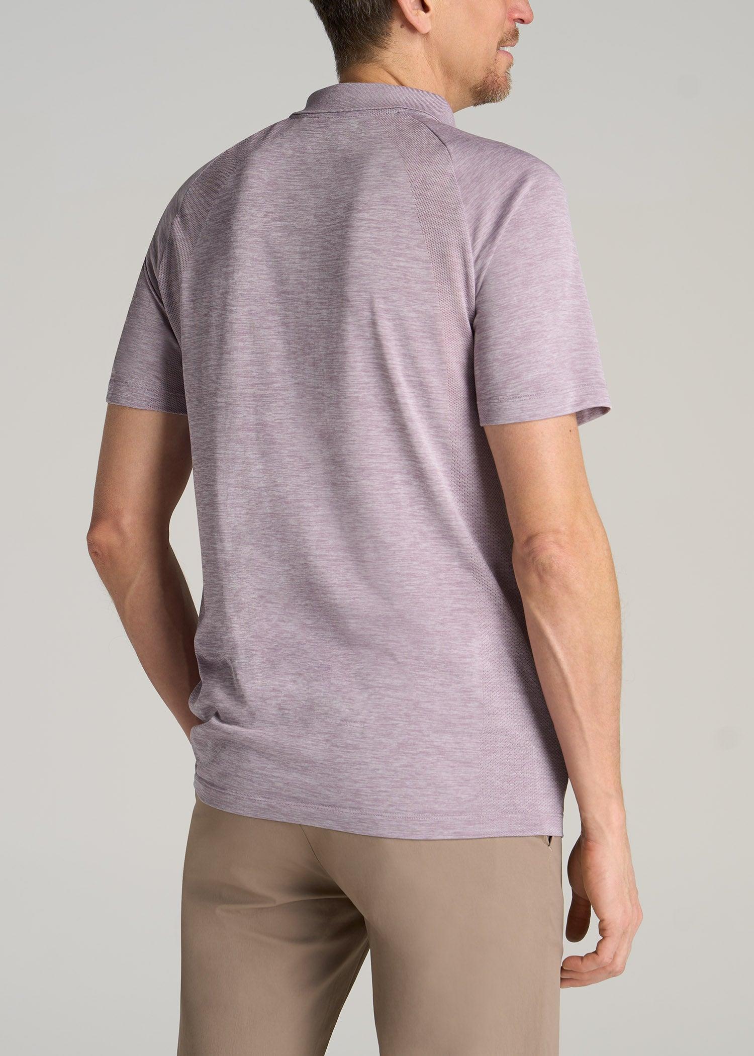 A.T. Performance Raglan Polo Shirt for Tall Men in Lavender Mix Male Product Image