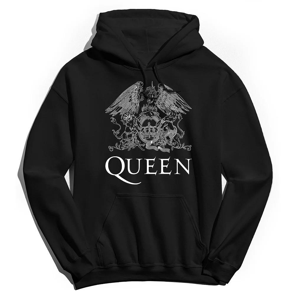 Men's Queen Logo Hoodie, Size: Large, Black Product Image
