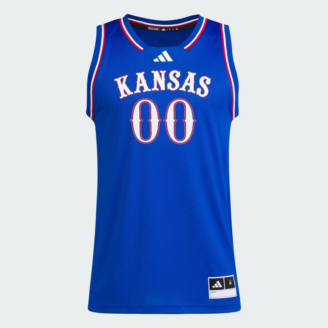 adidas Kansas Jayhawks Home Swingman Jersey White M Mens Product Image