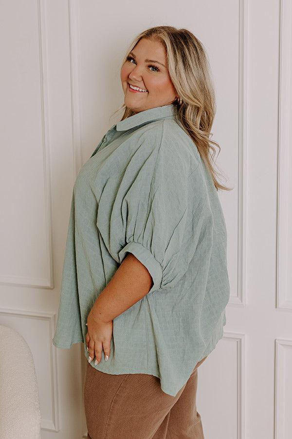 Fit Check Oversized Button Up in Blue Curves Product Image