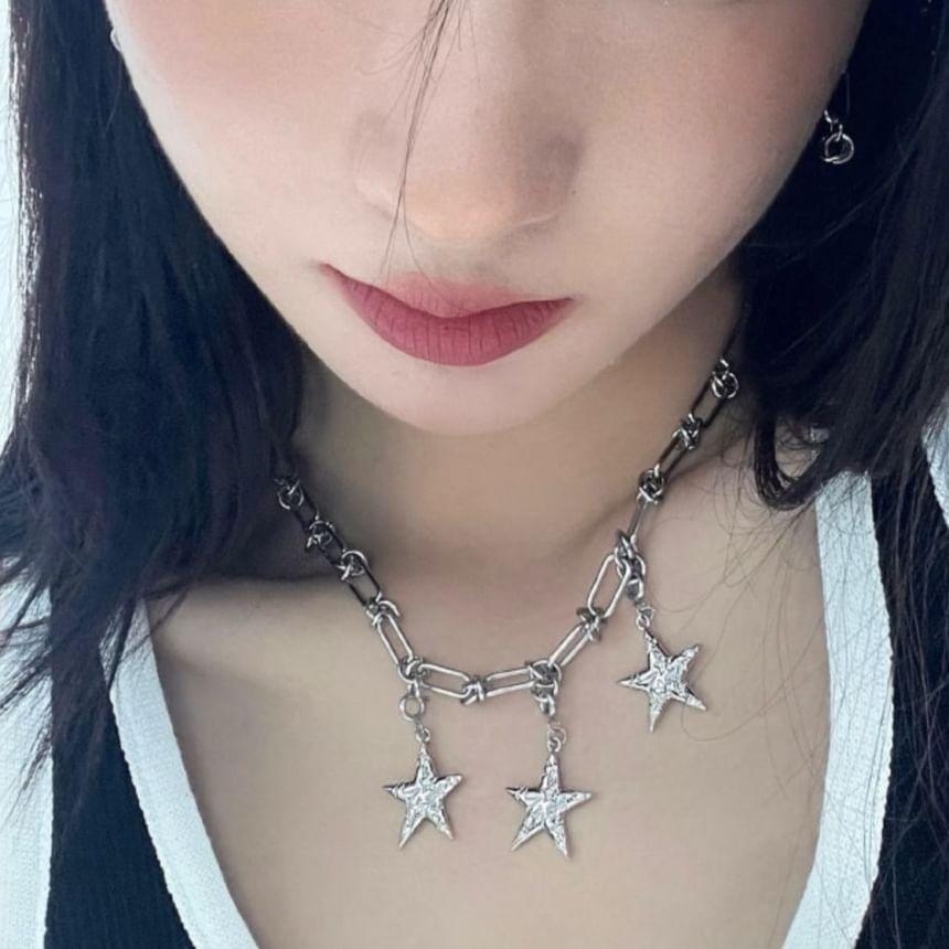 Star Pendant Alloy Choker Product Image