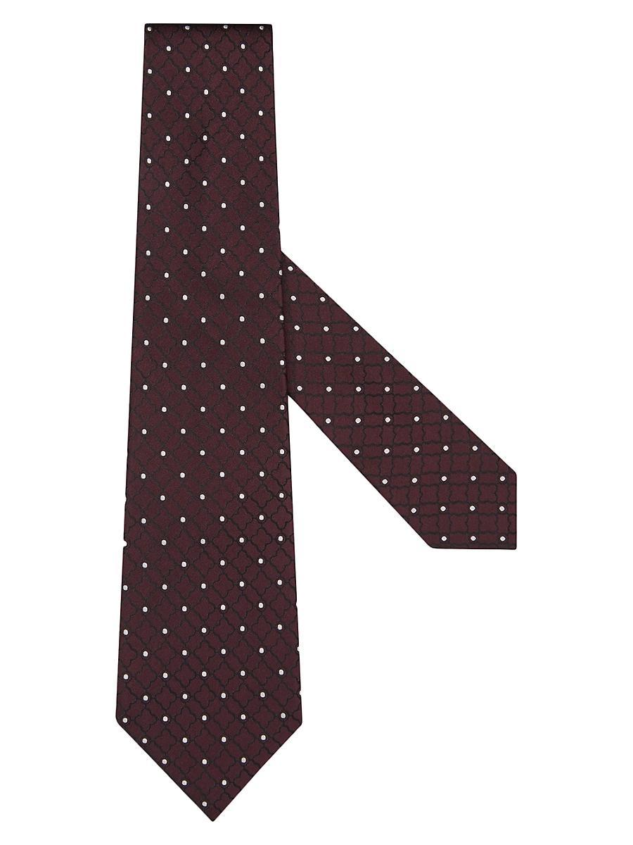 Mens Geometric Silk Tie Product Image