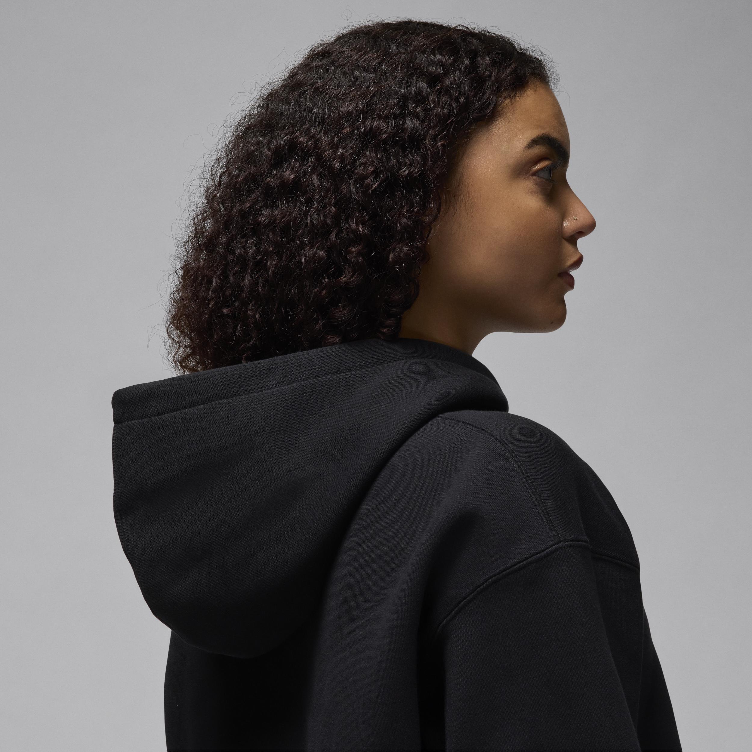 Women's Jordan Flight Fleece Satin-Lined Pullover Hoodie Product Image