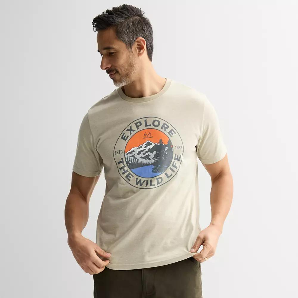 Realtree Men's "Explore the Wild Life" Graphic Tee, Size: XXL, Grey Product Image