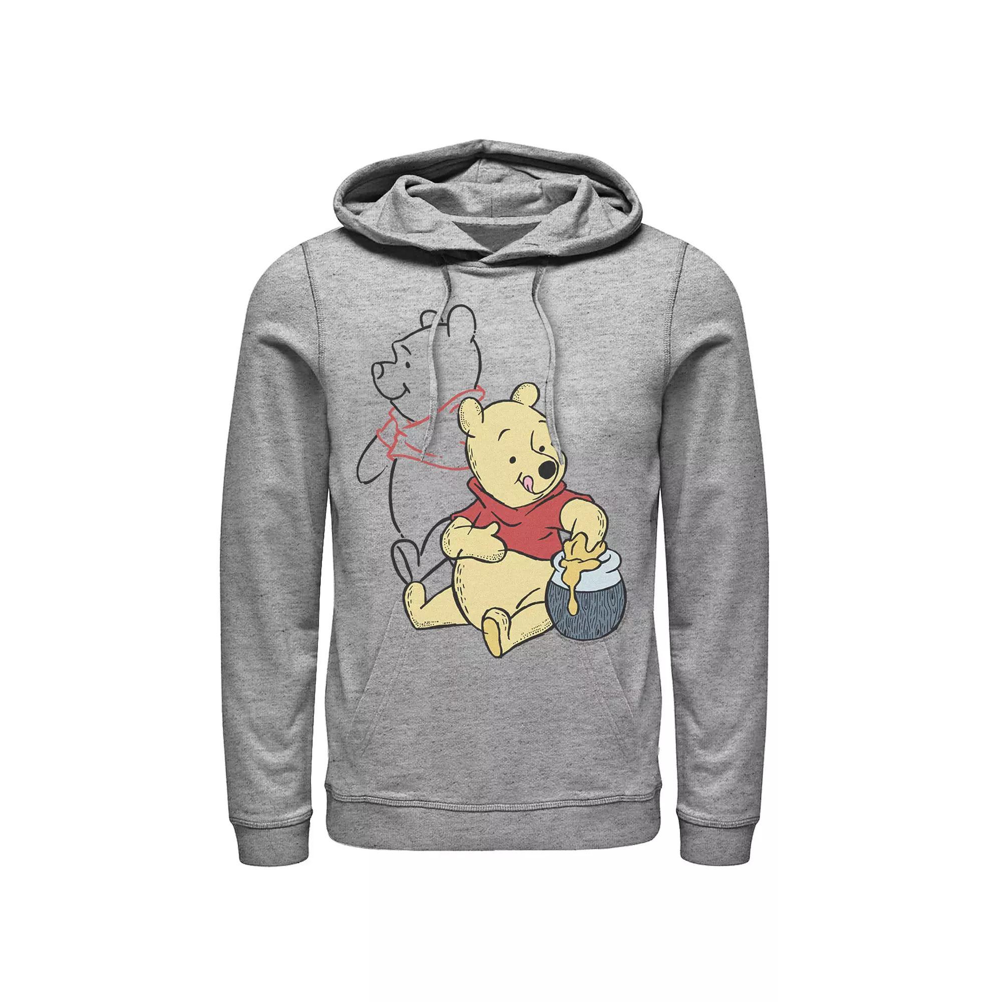 Disney's Winnie The Pooh Line Art Portrait Men's Hoodie,  Product Image