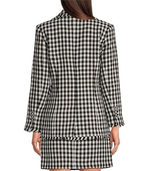 tyler boe Coordinating Tommy Check Pattern Notch Lapel Long Sleeve Button Front Blazer Product Image