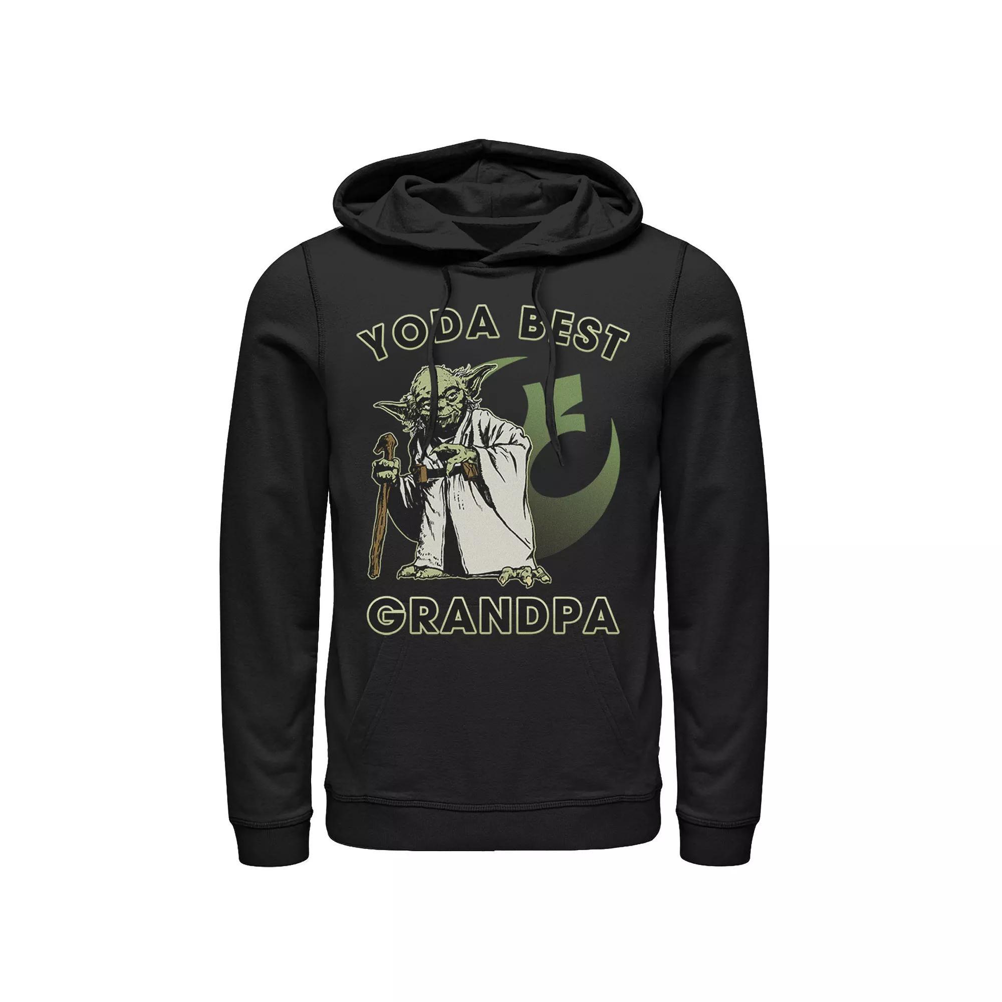 Men's Star Wars Yoda Best Grandpa Rebel Logo Hoodie,  Product Image