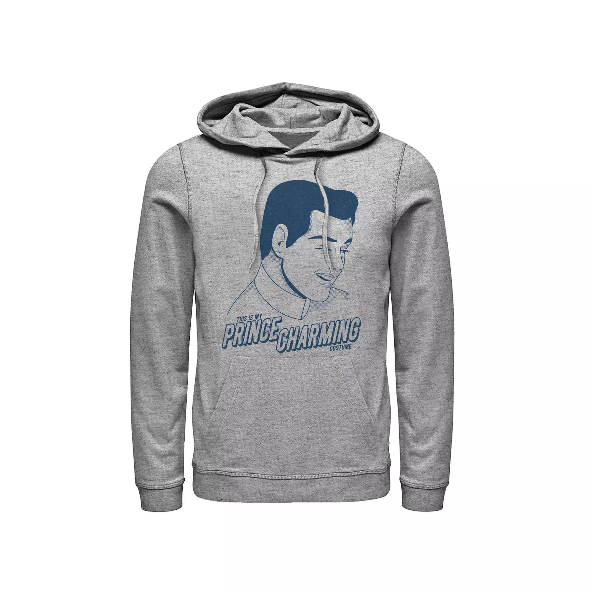 Disney's Prince Charming Men's Pullover Hoodie, Size: Small, Athletic Grey Product Image