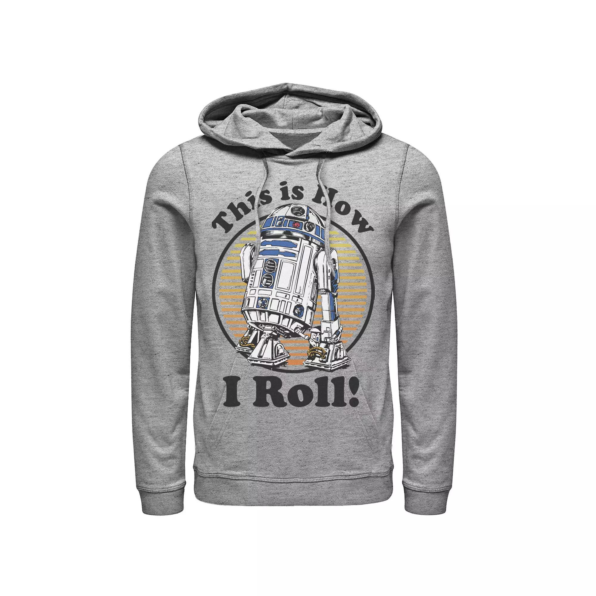 Men's Star Wars R2-D2 This is How I Roll! Hoodie, Size: XL, Athletic Grey Product Image