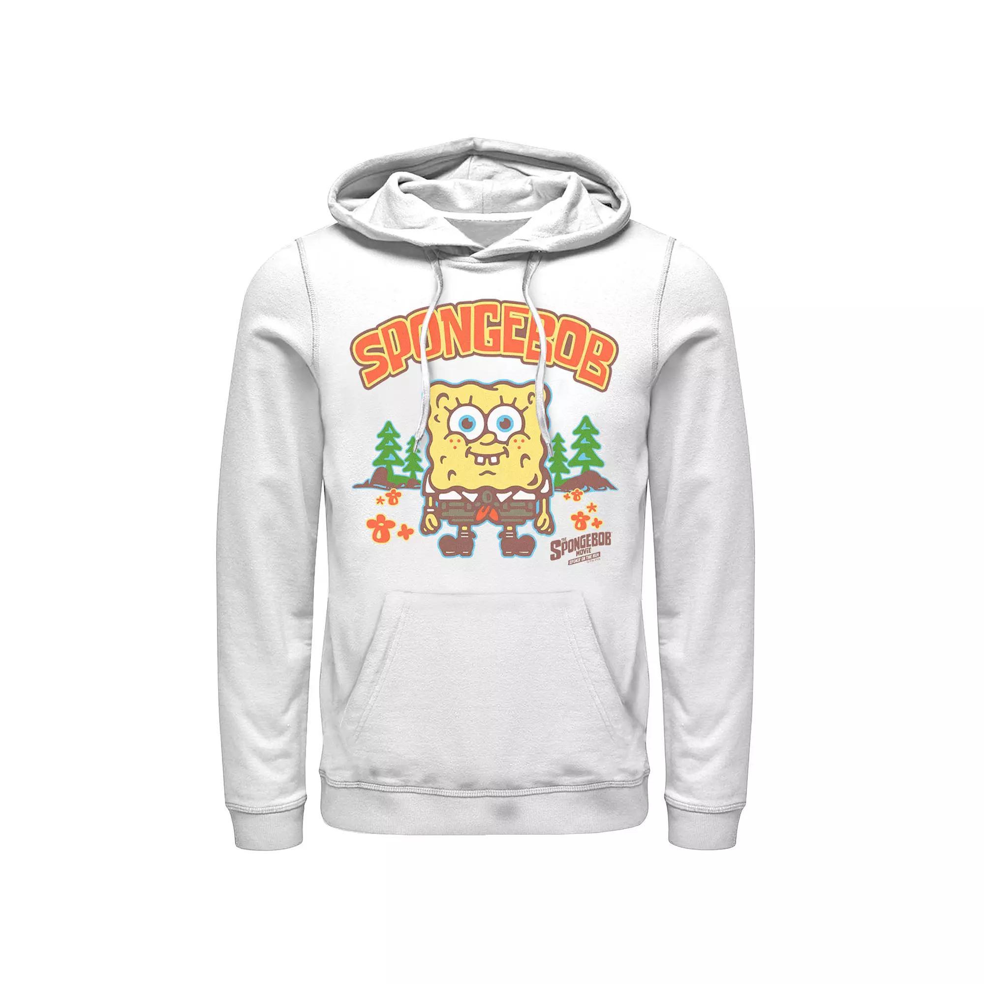 Men's Spongebob Movie Bubble Art Style Hoodie, Size: XL, White Product Image