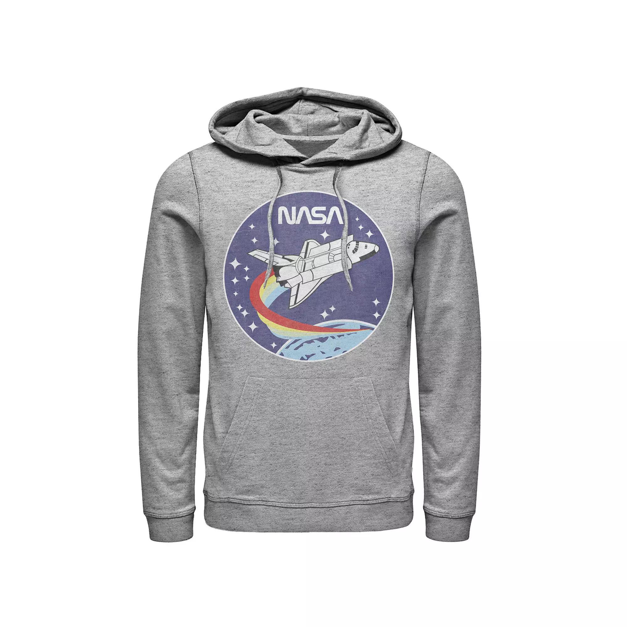 Men's NASA Shuttle Launch Orbit Circle Patch Hoodie, Size: XXL, Athletic Grey Product Image