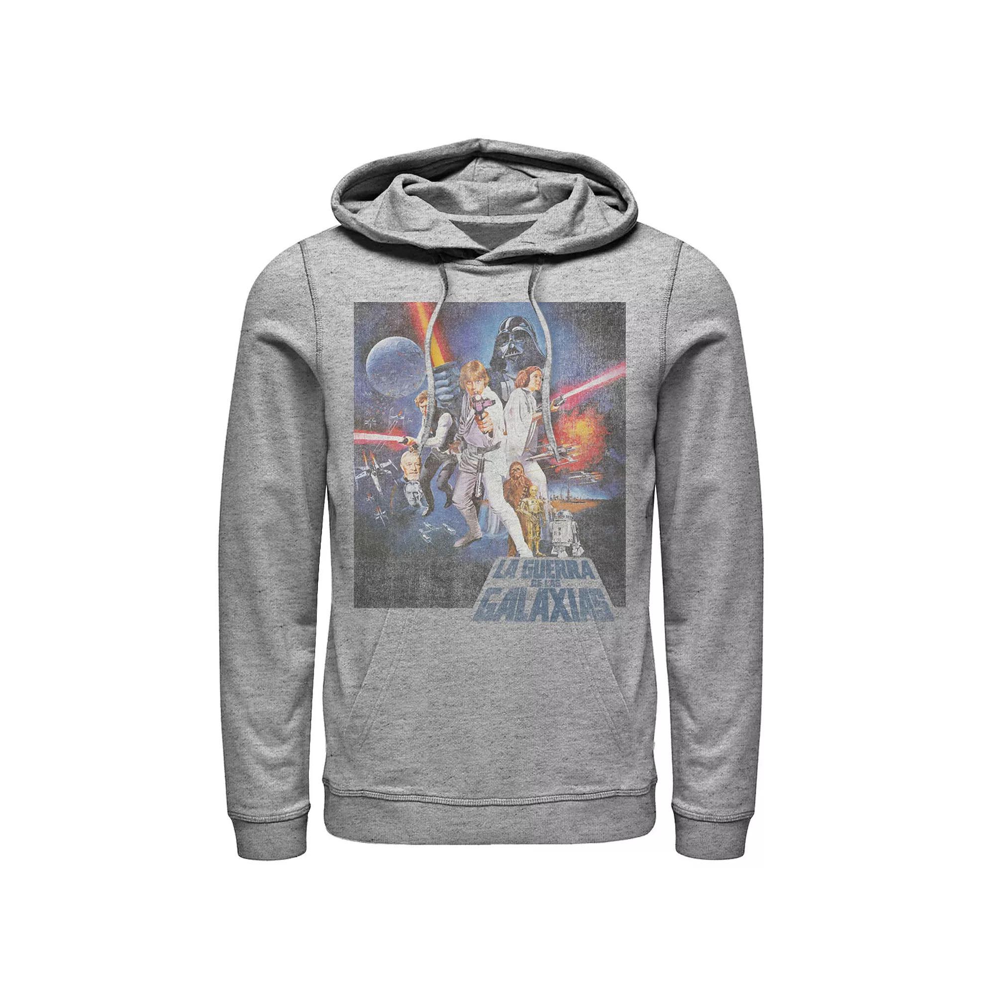 Men's Star Wars La Guerra De Las Galaxias Faded Poster Hoodie,  Product Image