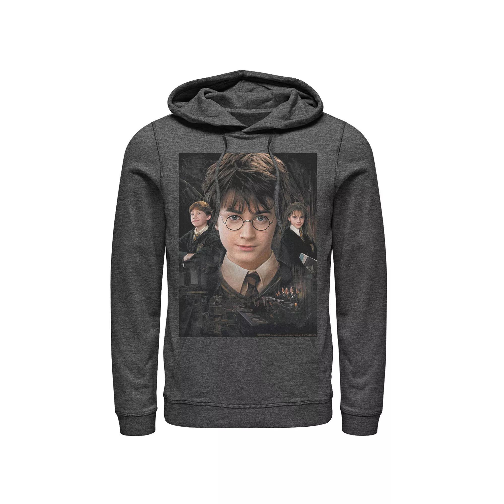 Men's Harry Potter Chamber Of Secrets Harry Ron Hermione Poster Graphic Pullover Hoodie,  Product Image