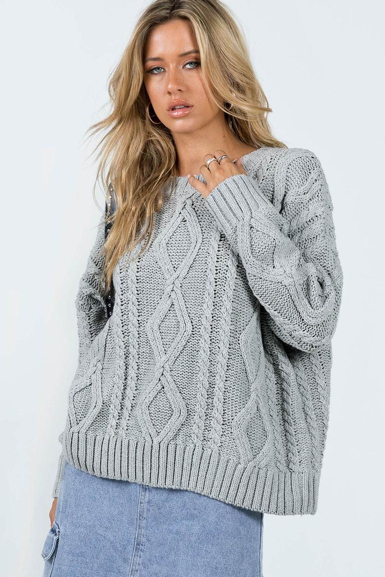 Anaya Oversized Sweater Grey Product Image