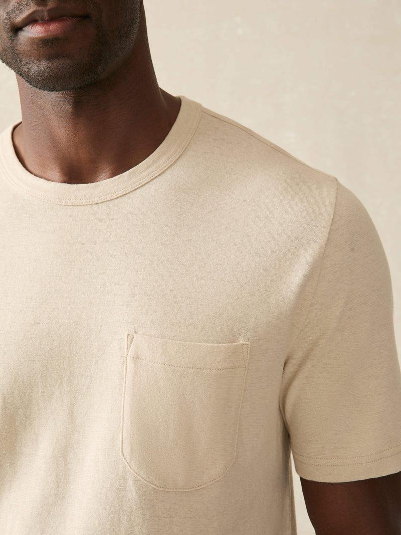 Short-Sleeve Hemp Blend Tee - Dusty Ivory Product Image