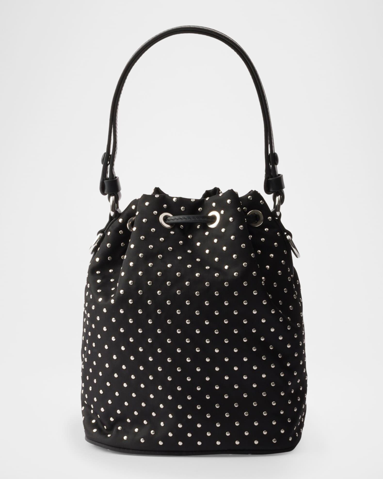 Re-Nylon Studded Mini Bucket Bag Product Image