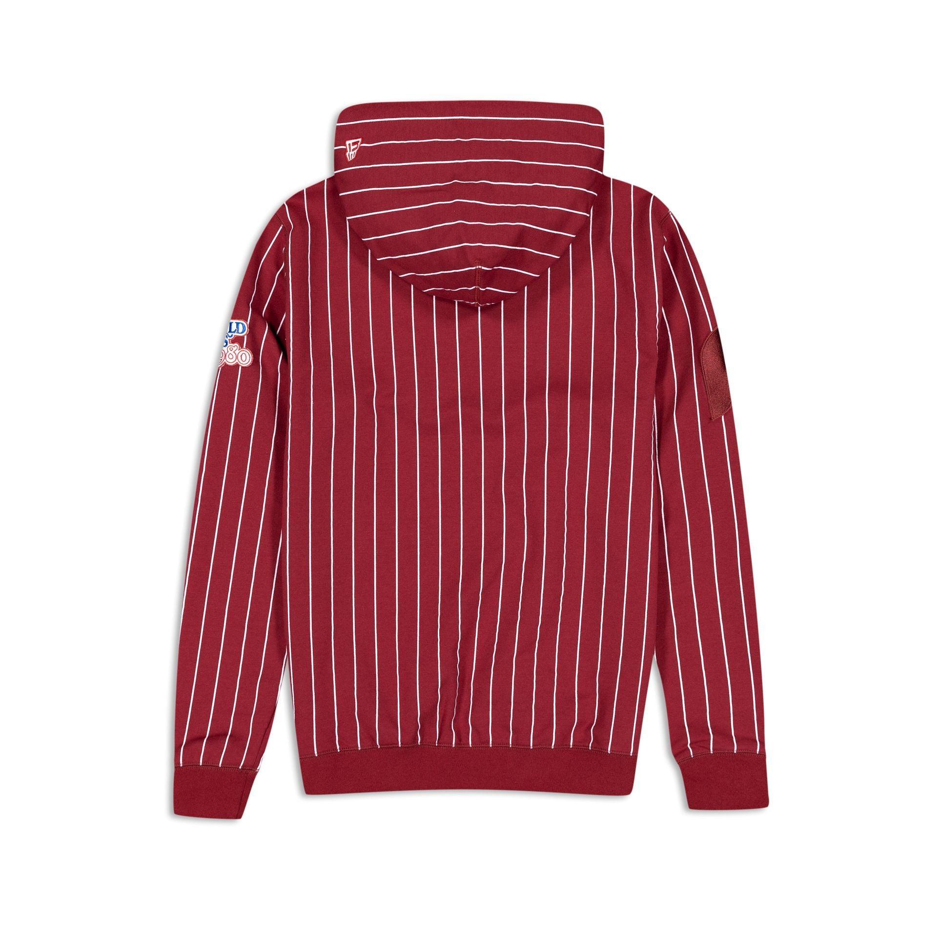 Philadelphia Phillies Logo Select Pinstripe Hoodie Male Product Image