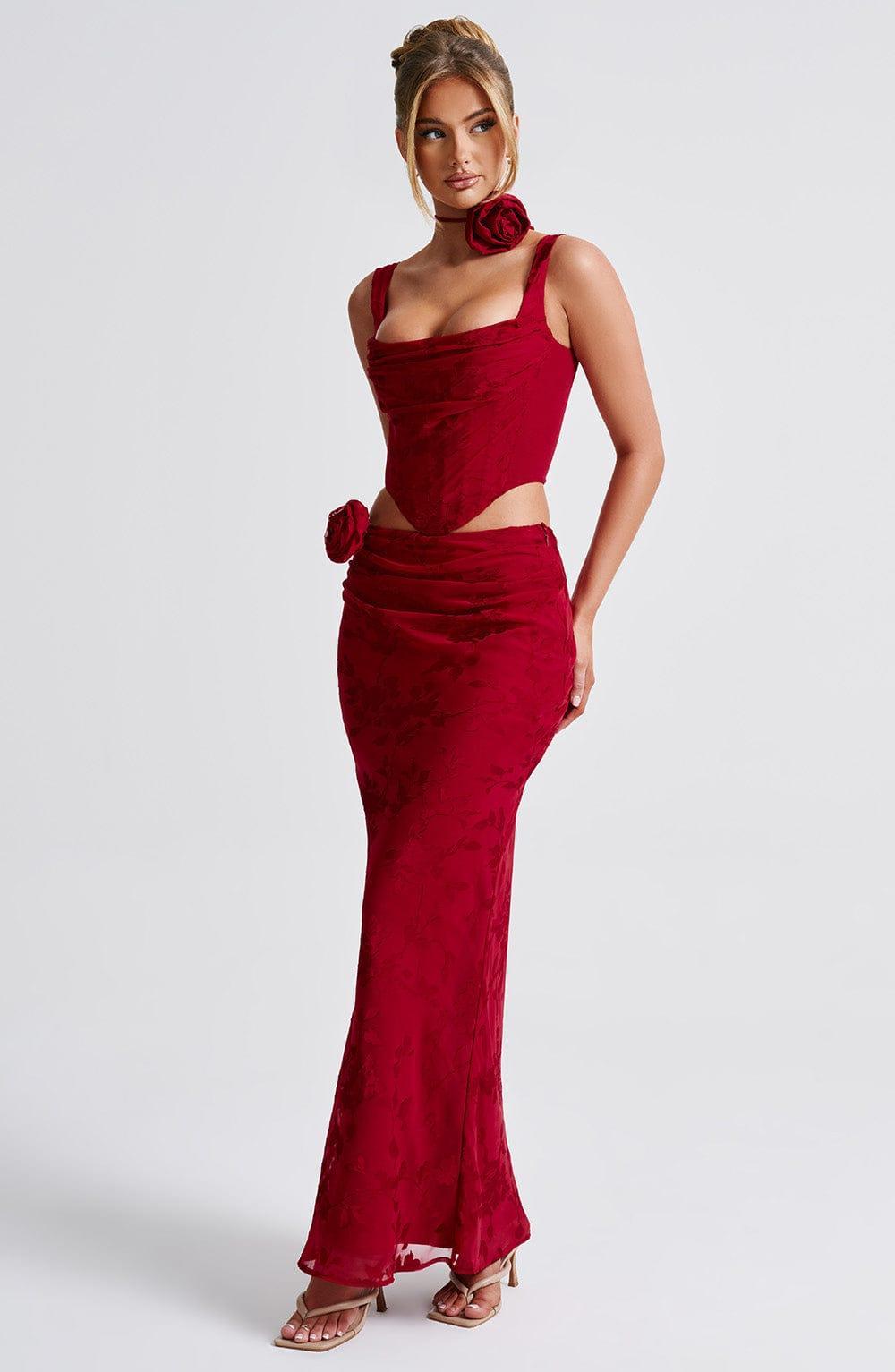 Elizabeth Maxi Skirt - Red Product Image