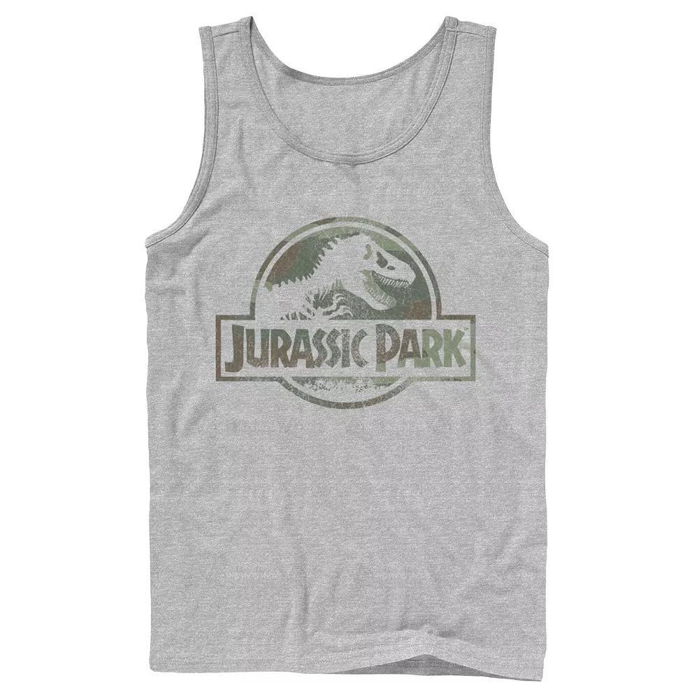 Men's Jurassic Park Camo Fossil Logo Tank Top,  Product Image