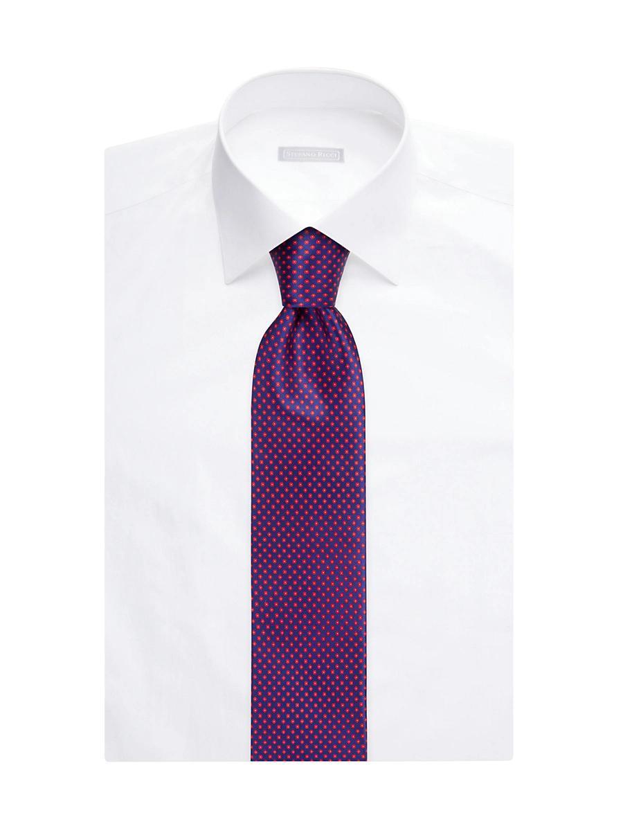 Mens Polka Dot Silk Tie Product Image