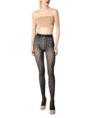 Leopard Lace Tights Product Image