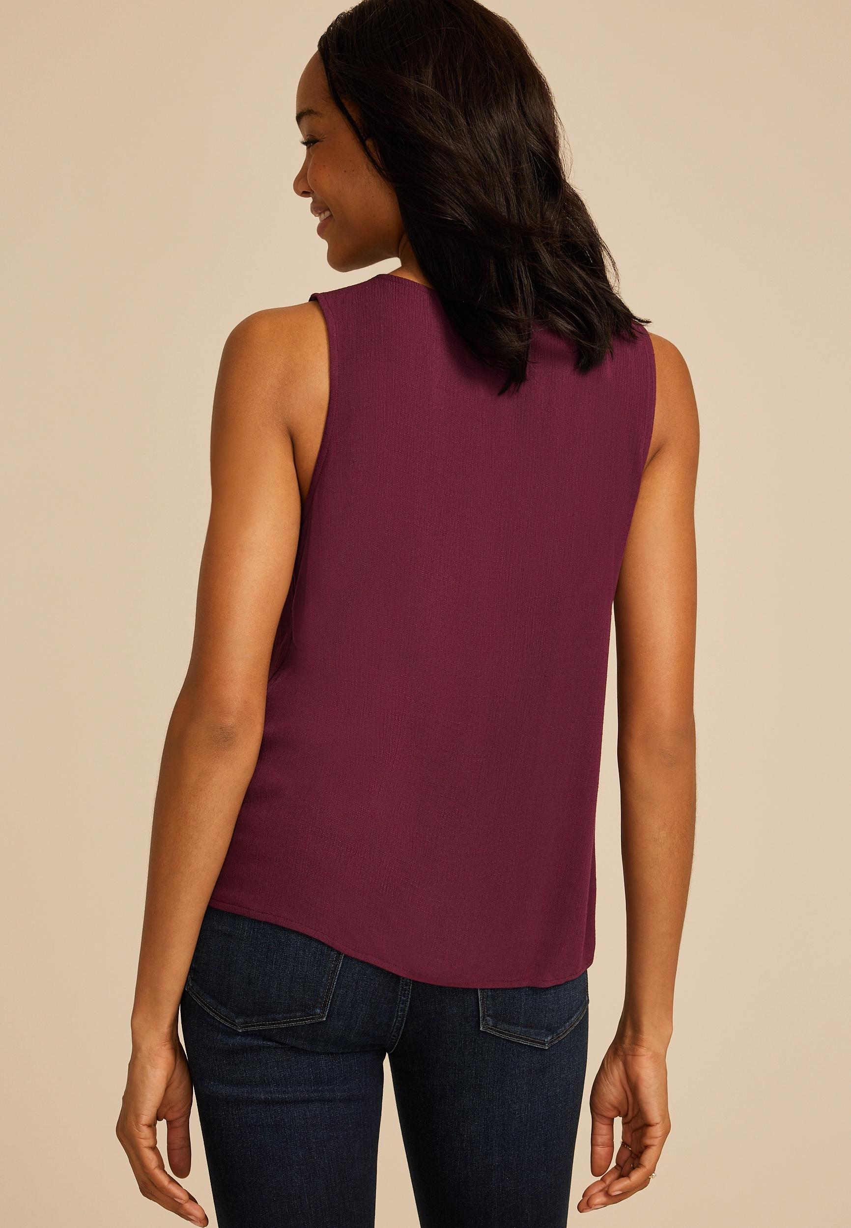 Lace Trim V Neck Tank Top Product Image