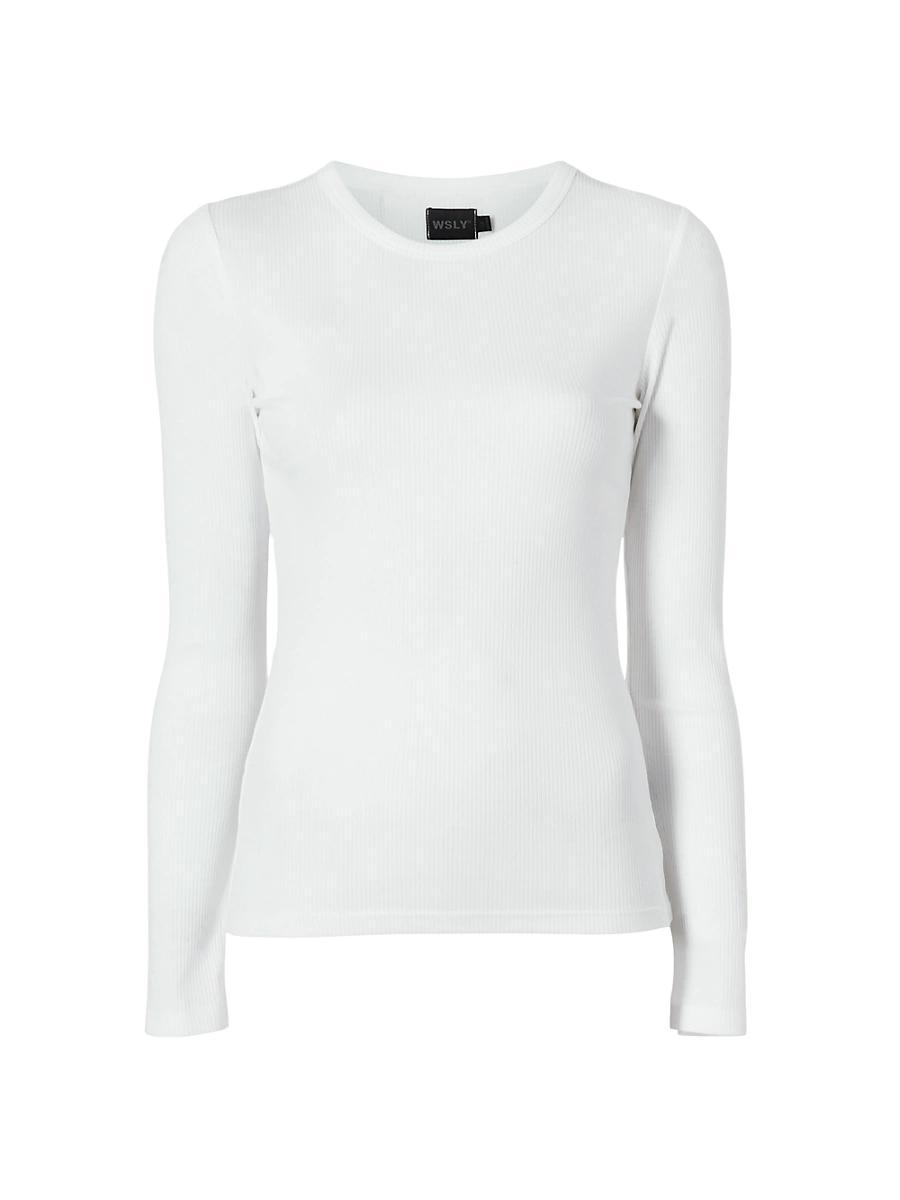 Womens Rivington Rib-Knit Blouse Product Image