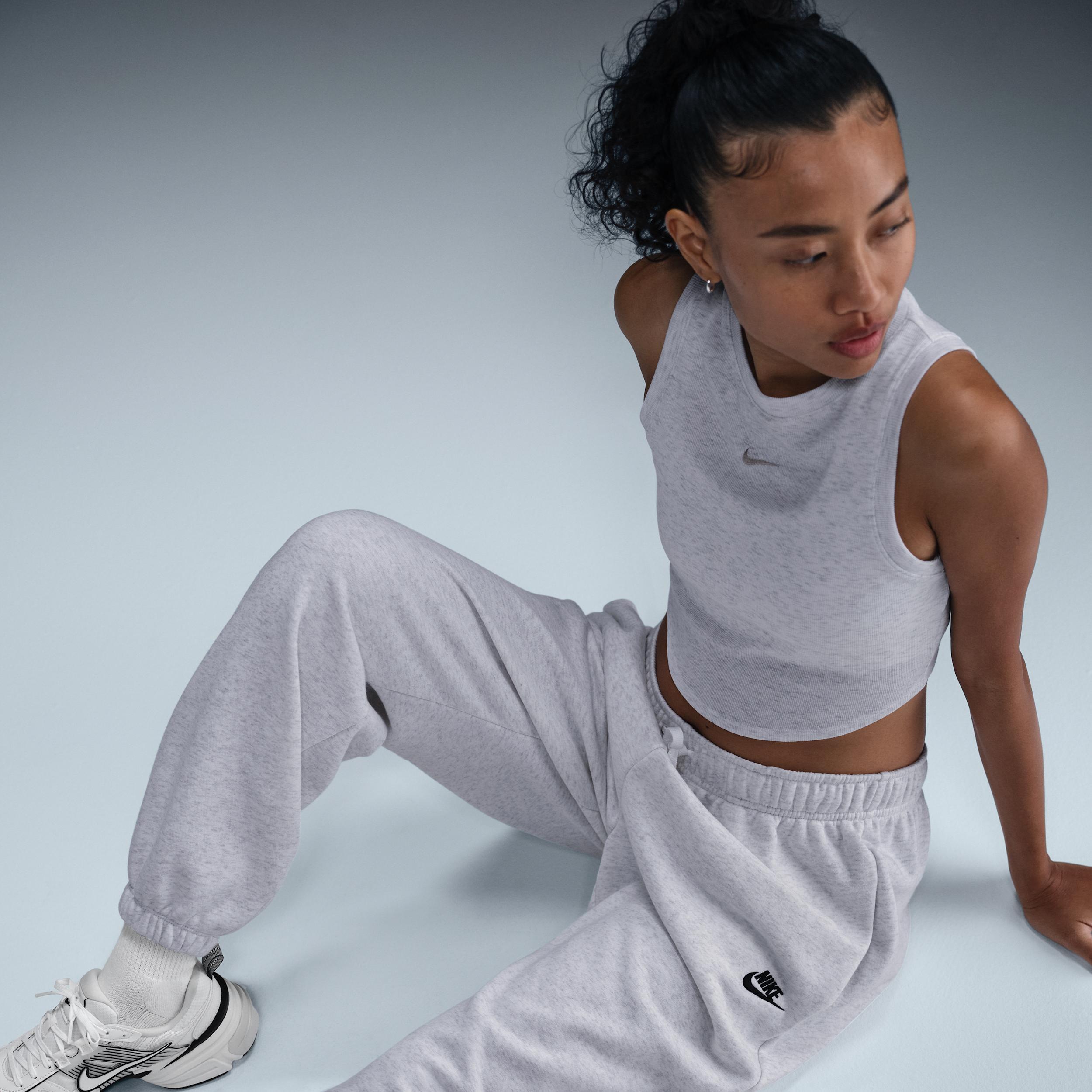 Nike Womens Sportswear Club Fleece Mid-Rise Oversized Sweatpants Product Image