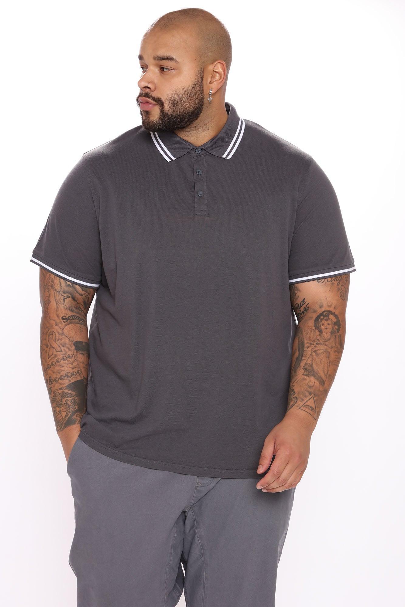 Wilson Short Sleeve Polo - Charcoal Product Image