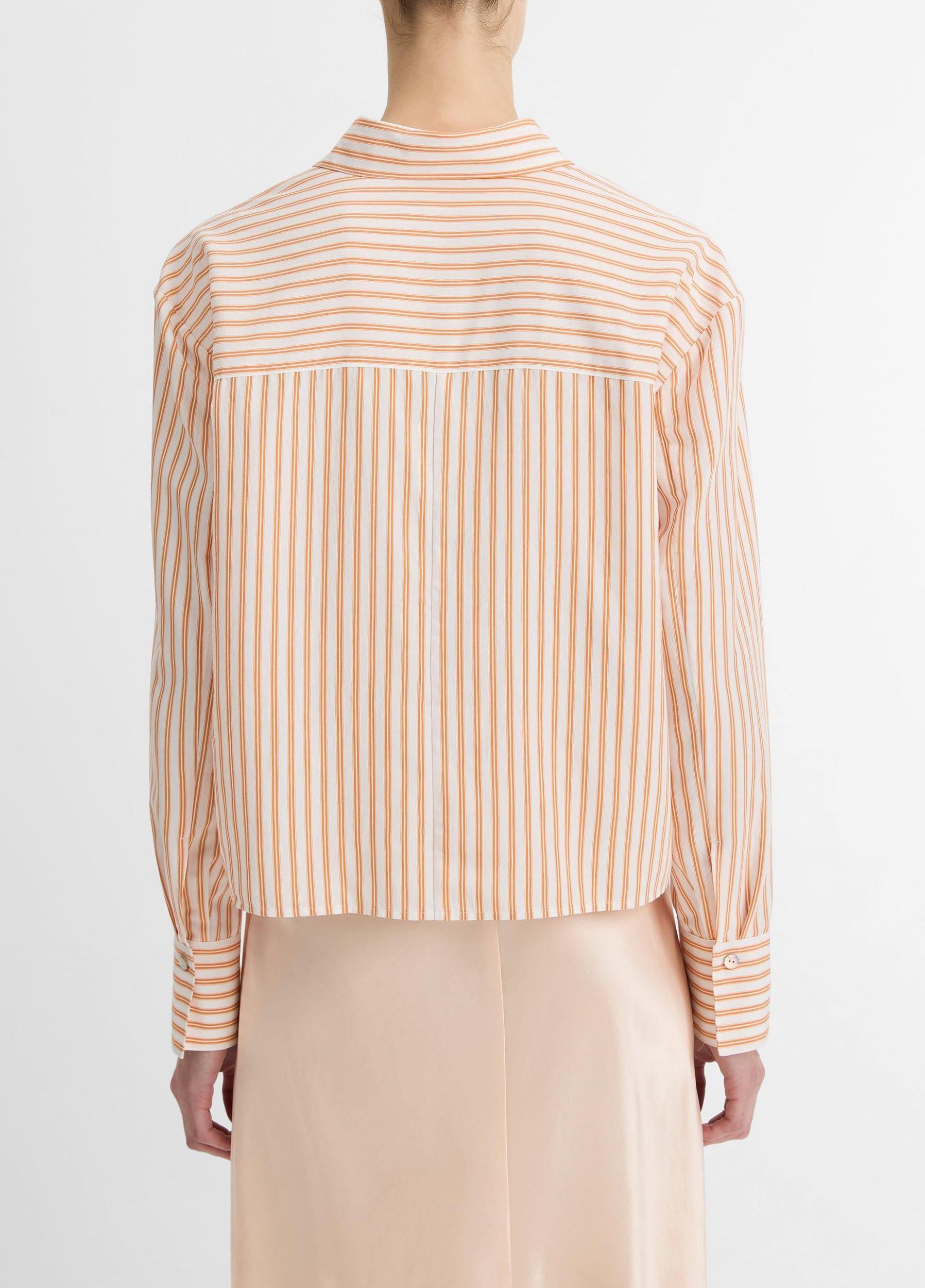 Till Stripe Cropped Button-Front Shirt Product Image