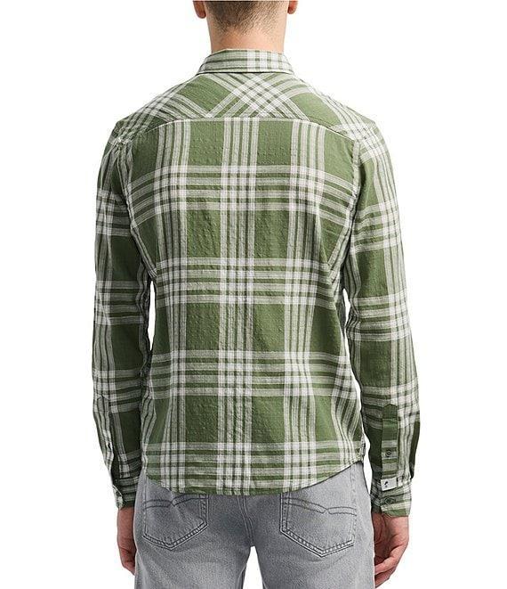 Buffalo David Bitton Saroz Long Sleeve Contrast Plaid Button Front Shirt Product Image