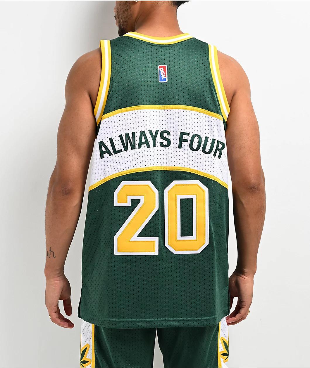 DGK Team Indica Green, Yellow & White Basketball Jersey Product Image