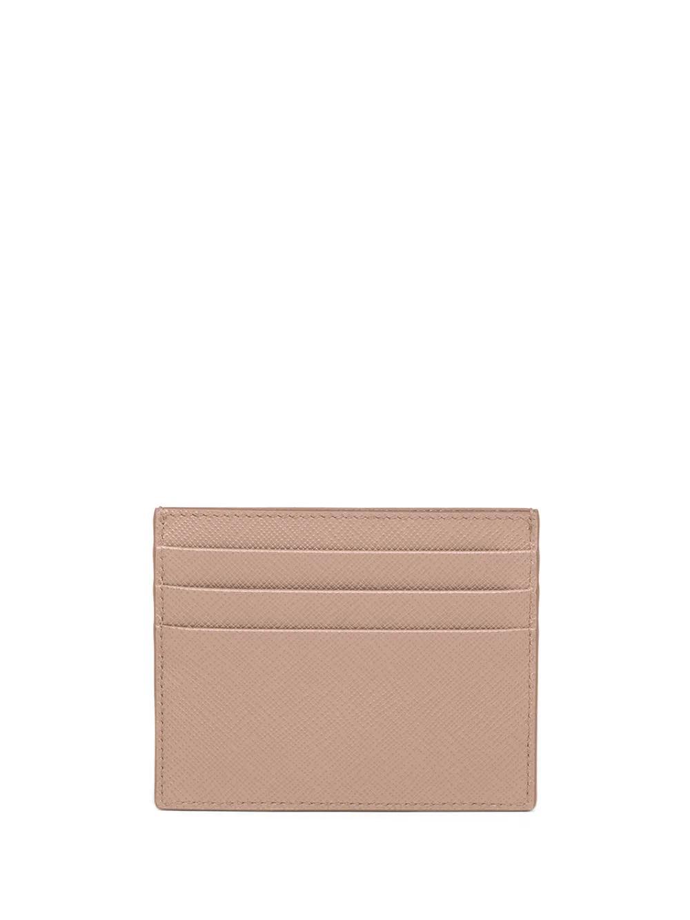 PRADA Compact Front Logo Cardholder In Pink Product Image