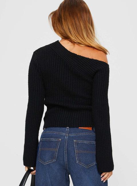 Phillips Cold Shoulder Sweater Black Product Image