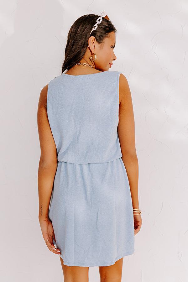 Ivy League Style Dress In Airy Blue Product Image