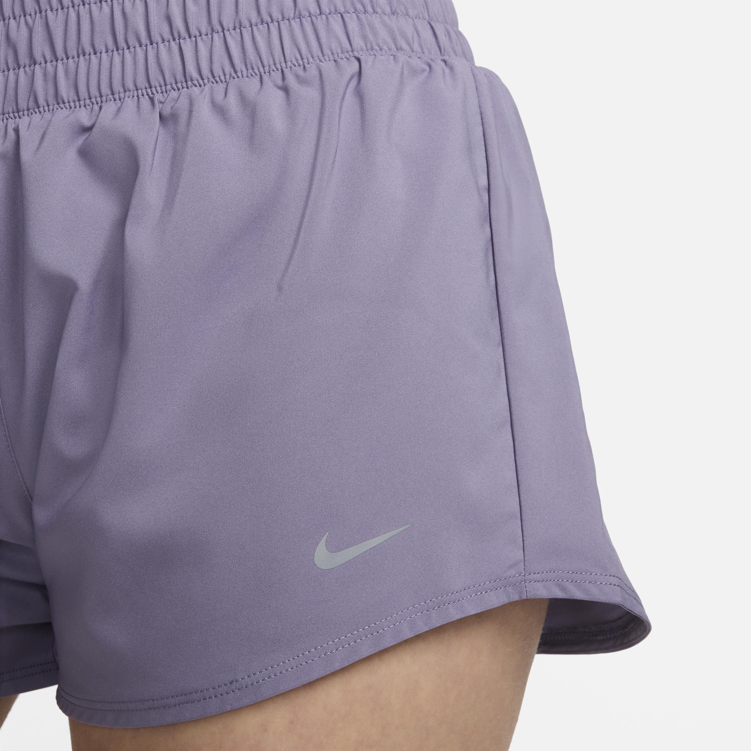 Nike Women's One Dri-FIT Mid-Rise 3" Brief-Lined Shorts Product Image