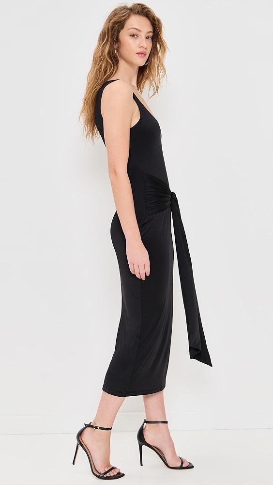 Good American Slinky Jersey Ruched Midi Dress | Shopbop Product Image