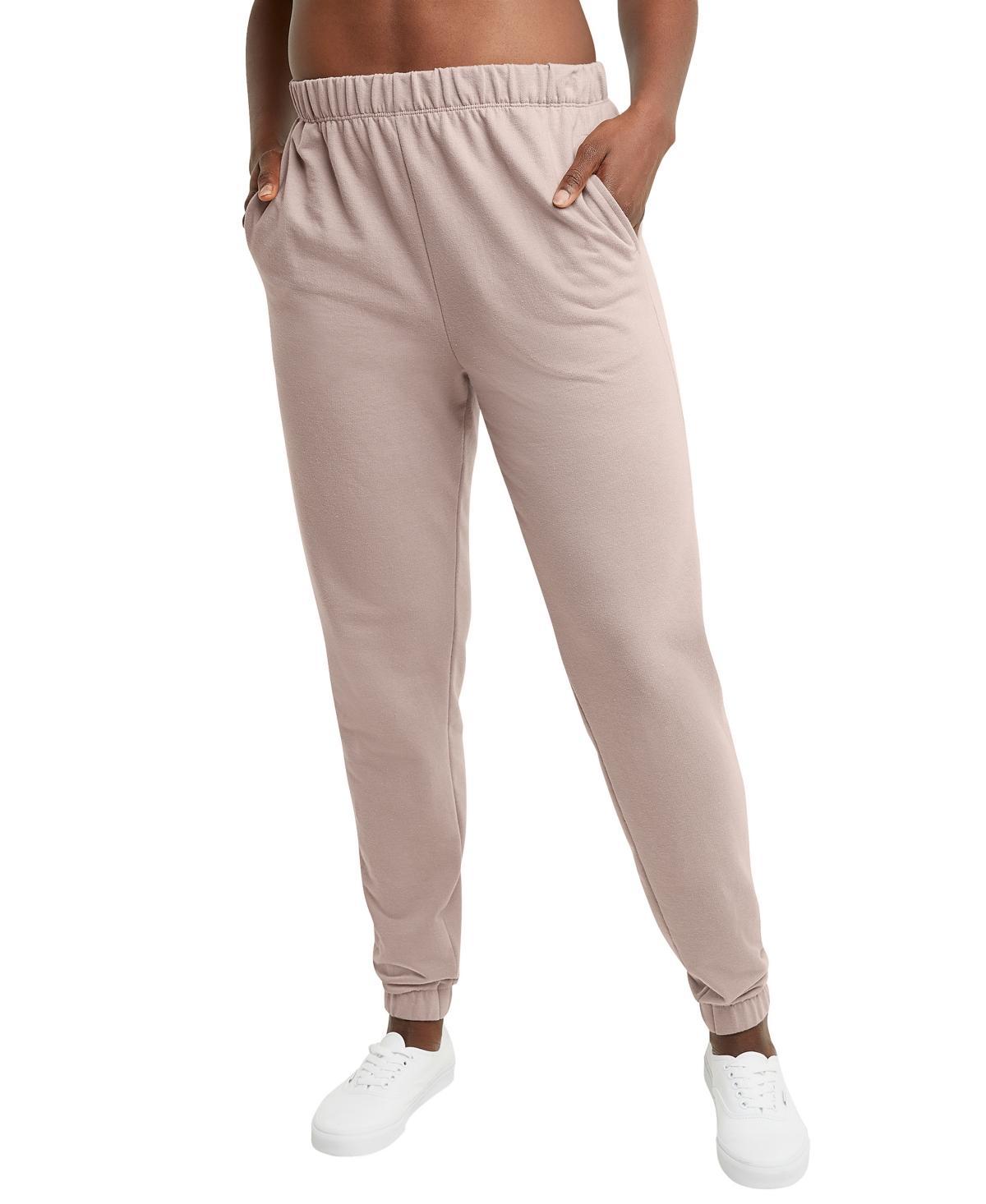 Hanes Originals Womens French Terry Joggers, 30 Concrete Heather XS Product Image