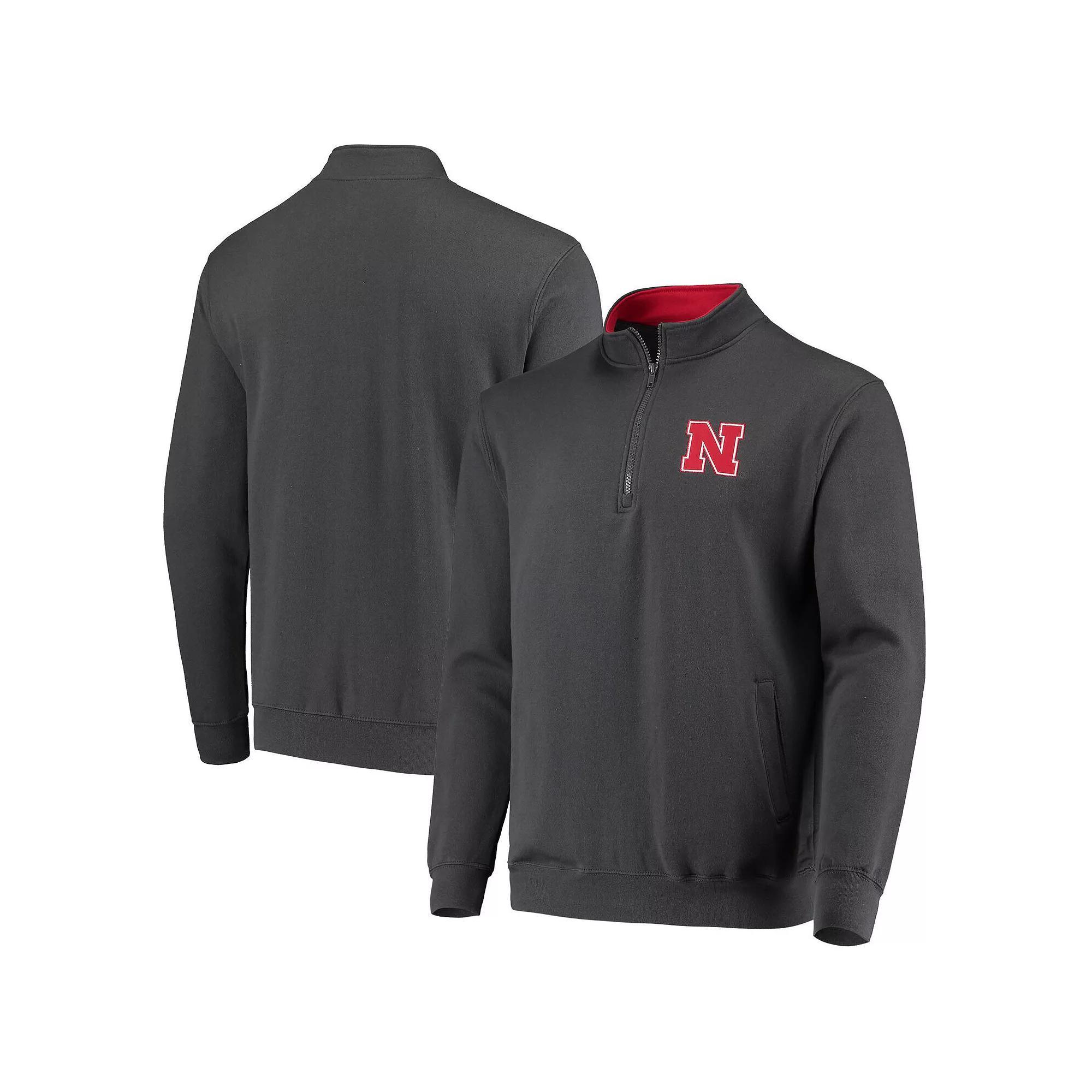 Men's Colosseum Charcoal Nebraska Huskers Tortugas Logo Quarter-Zip Jacket,  Product Image