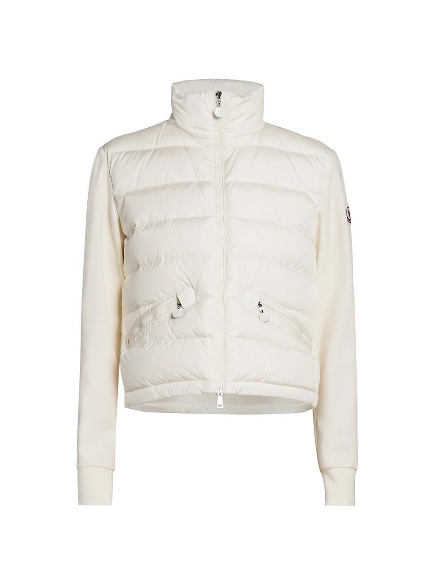 Womens Quilted Nylon Down Zip-Up Cardigan Product Image