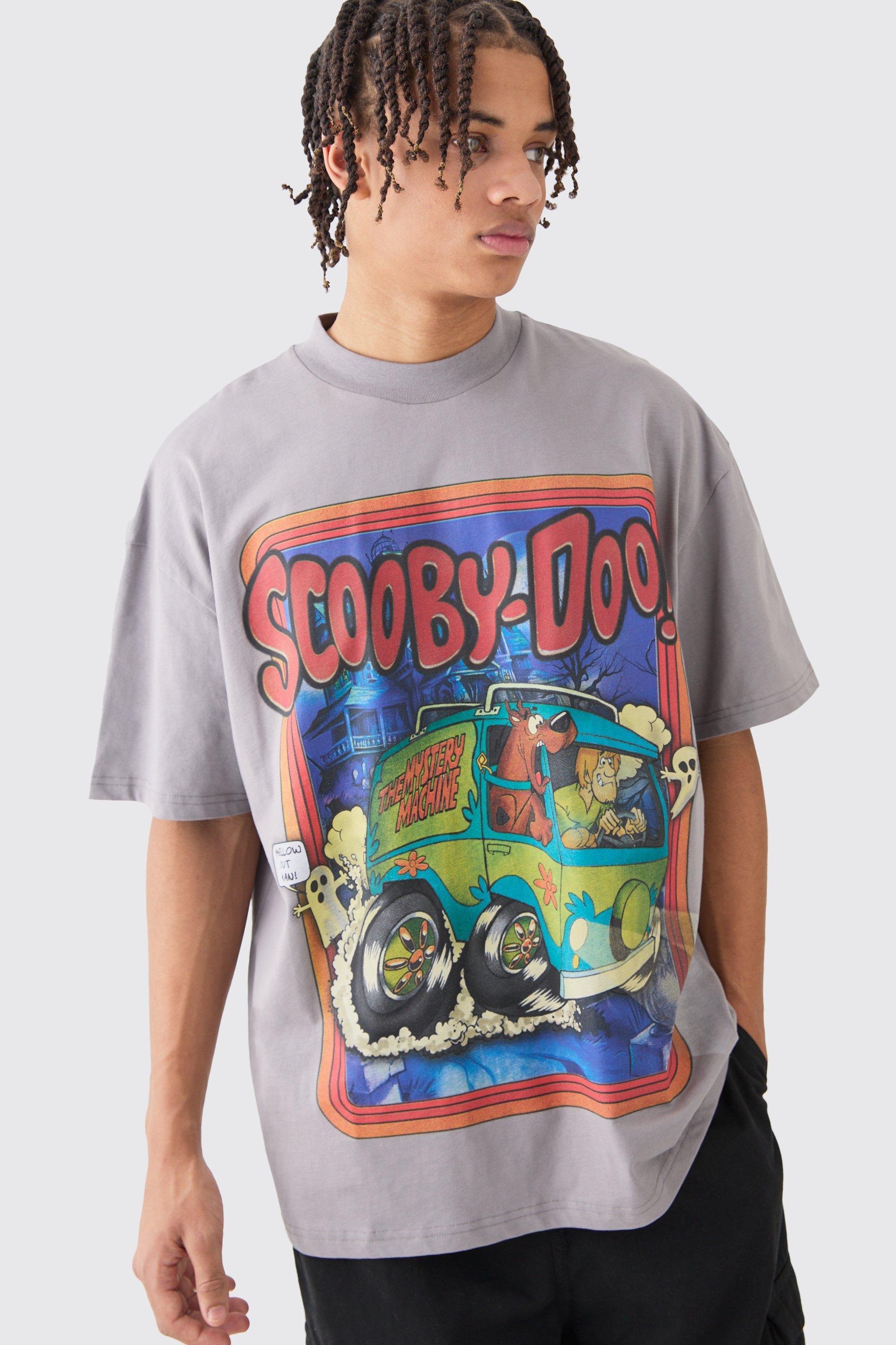 Mens Grey Oversized Scooby Doo Large Scale License T-shirt, Grey Product Image