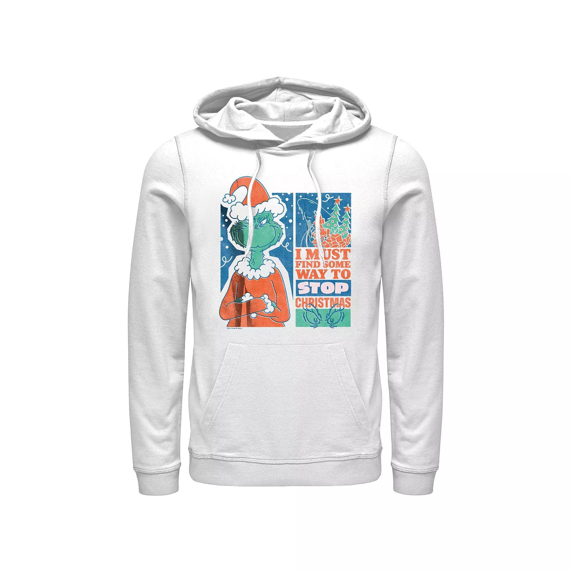 Big & Tall Dr. Seuss Grinch Must Stop Christmas Graphic Hoodie, Men's,  Product Image