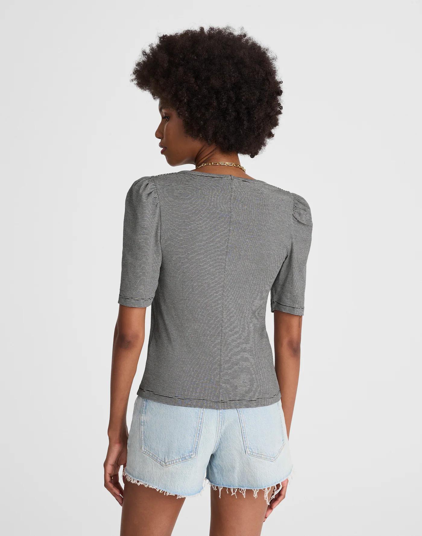 Puff-Sleeve Scoopneck Tee Product Image